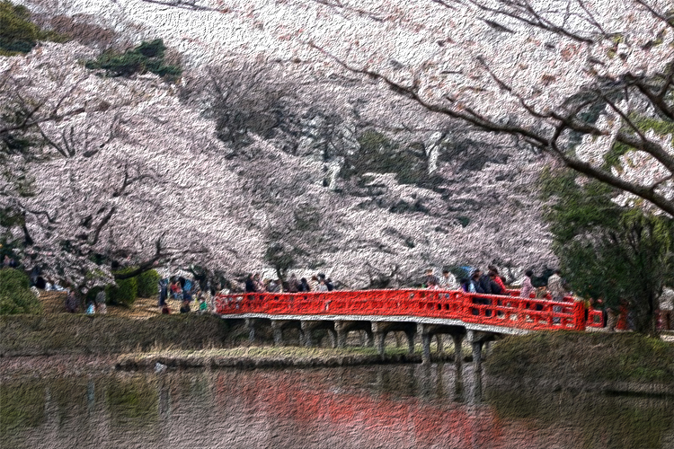 岩槻城址公園の桜の画像