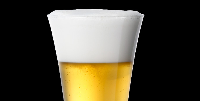 ビールの泡の画像