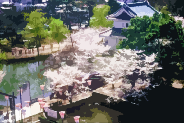 土浦亀城公園の桜の画像