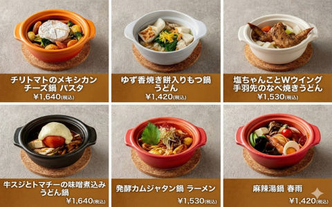 【新メニュー】世界の味を熱々で！心も体も温まる「冬の創作鍋フェア」開催！